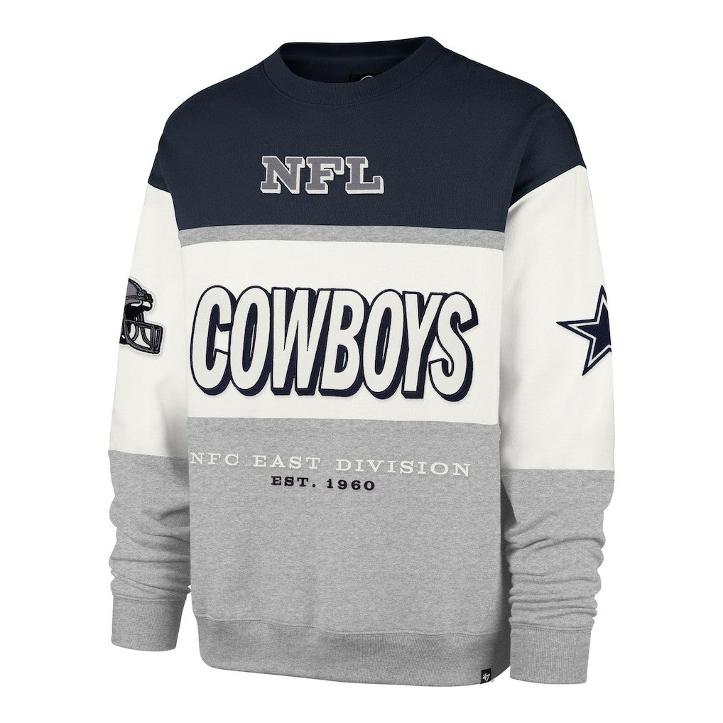 Dallas Cowboys '47 Breeze Maximalist Sweatshirt - Navy/Gray discount