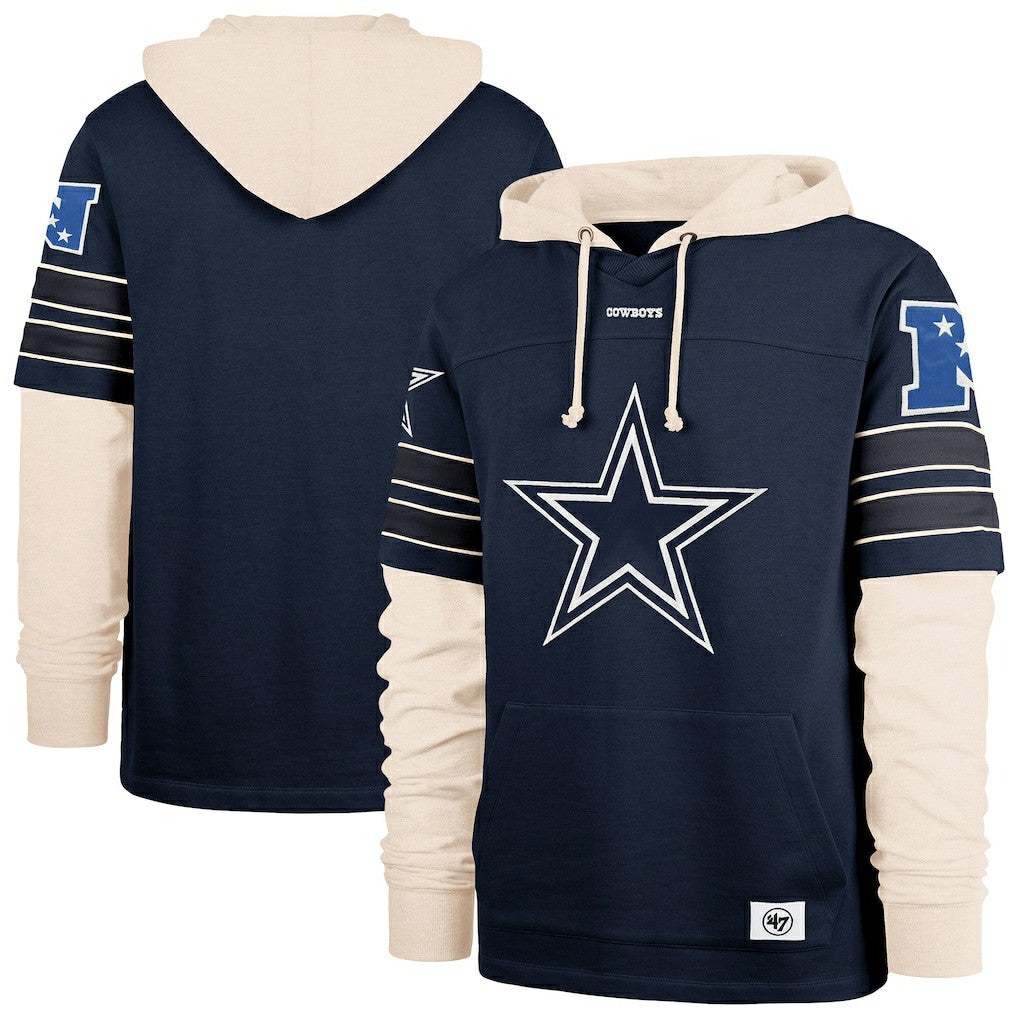 Dallas Cowboys '47 Split Zone Cornerback Duo Hoodie - Navy outlet