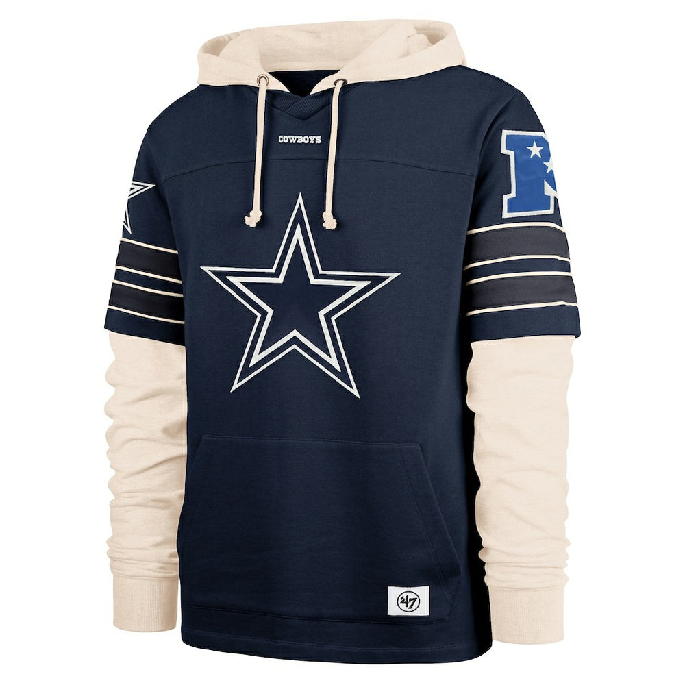 Dallas Cowboys '47 Split Zone Cornerback Duo Hoodie - Navy outlet