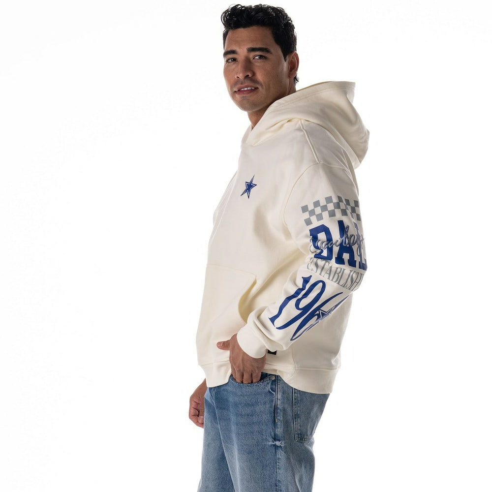 Dallas Cowboys The Wild Collective Unisex Stacked Graphic Sleeve Fleece Hoodie - White online