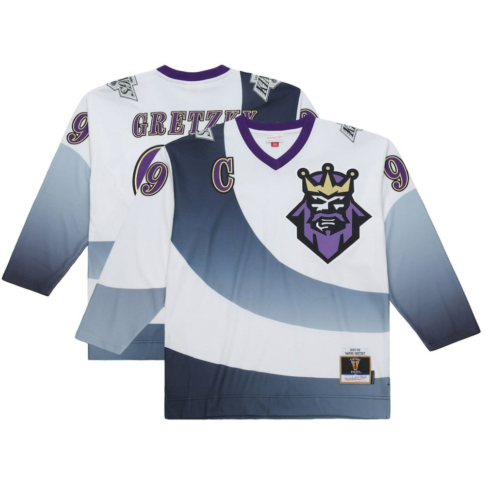 Wayne Gretzky Los Angeles Kings Mitchell & Ness Big & Tall 1995-96 Blue Line 2.0 Jersey - White Jerseys