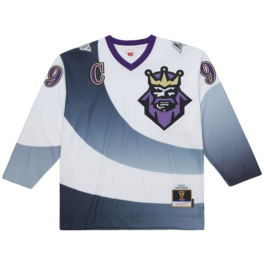 Wayne Gretzky Los Angeles Kings Mitchell & Ness Big & Tall 1995-96 Blue Line 2.0 Jersey - White Jerseys