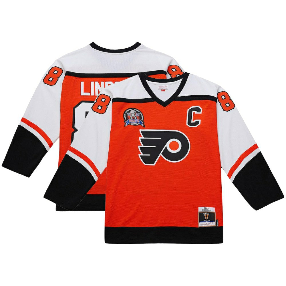 Eric Lindros Philadelphia Flyers Mitchell & Ness Big & Tall 1996-97 Blue Line 2.0 Jersey - Orange Jerseys