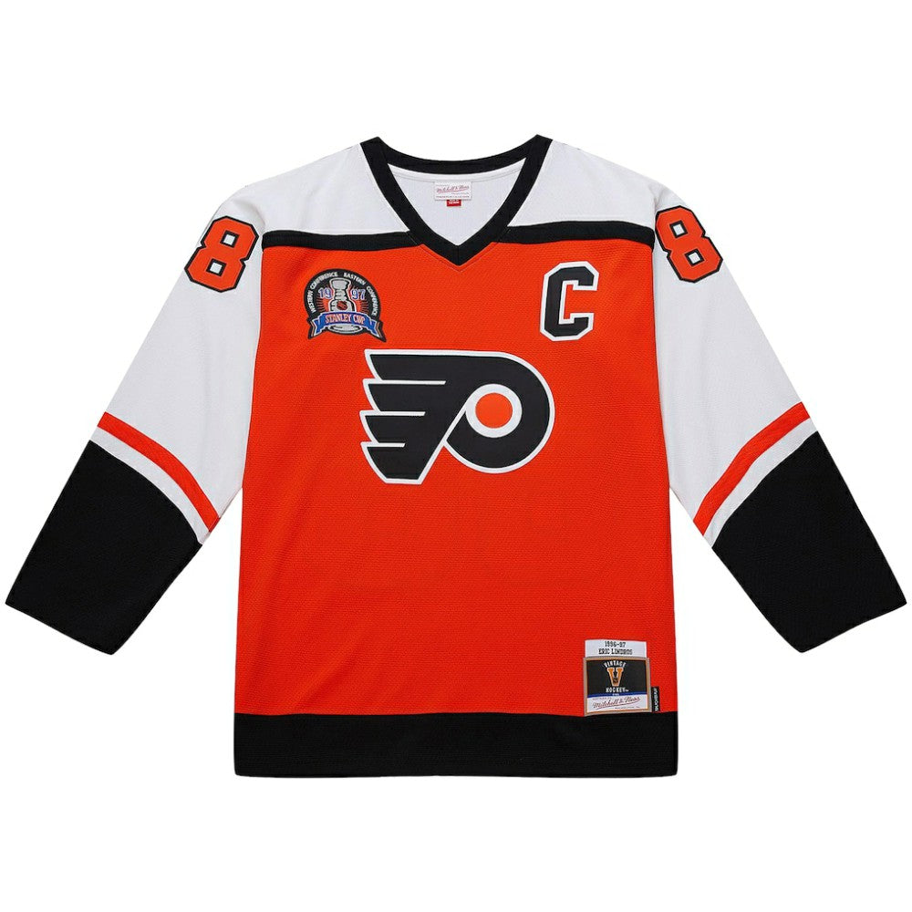 Eric Lindros Philadelphia Flyers Mitchell & Ness Big & Tall 1996-97 Blue Line 2.0 Jersey - Orange Jerseys
