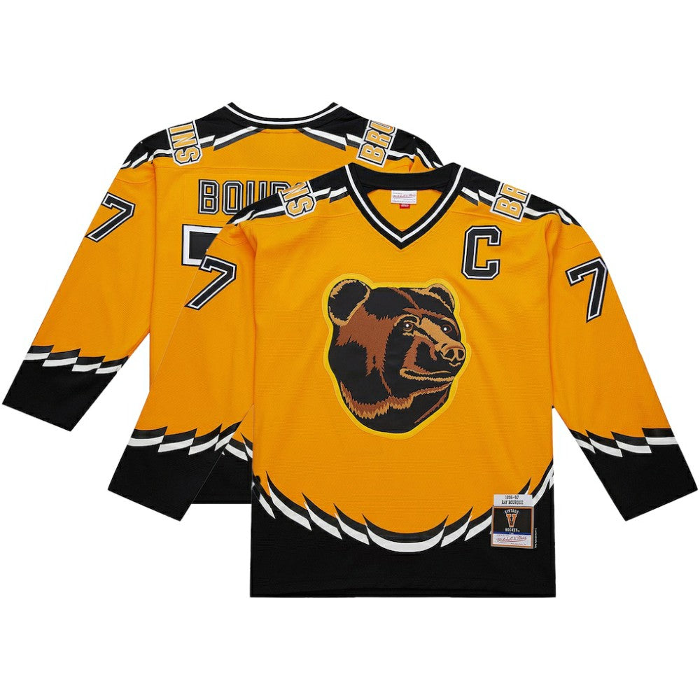 Ray Bourque Boston Bruins Mitchell & Ness Big & Tall 1996-97 Blue Line 2.0 Jersey - Gold Jerseys