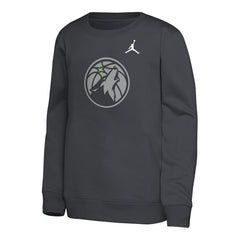 Minnesota Timberwolves Jordan Brand Youth Courtside Statement Edition Sweatshirt - Gray on sale