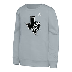 San Antonio Spurs Jordan Brand Youth Courtside Statement Edition Sweatshirt - Silver outlet