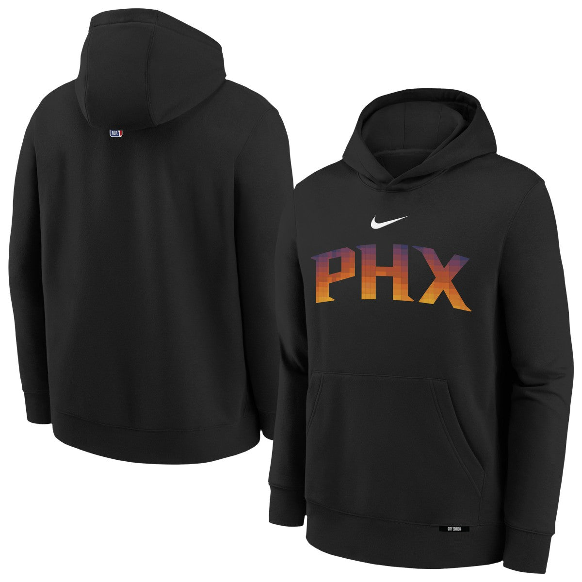 Phoenix Suns Youth 2025/26 City Edition Club Fleece Pullover Hoodie - Black outlet