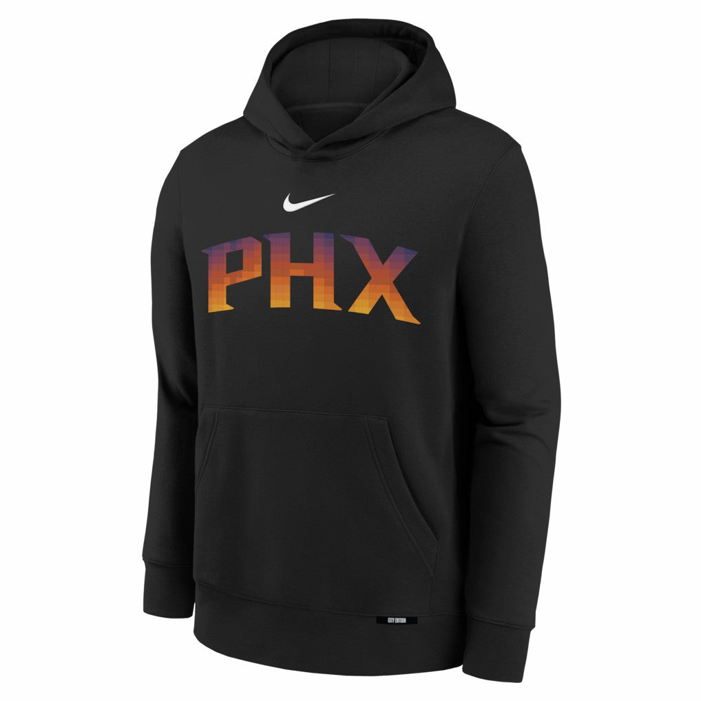 Phoenix Suns Youth 2025/26 City Edition Club Fleece Pullover Hoodie - Black outlet