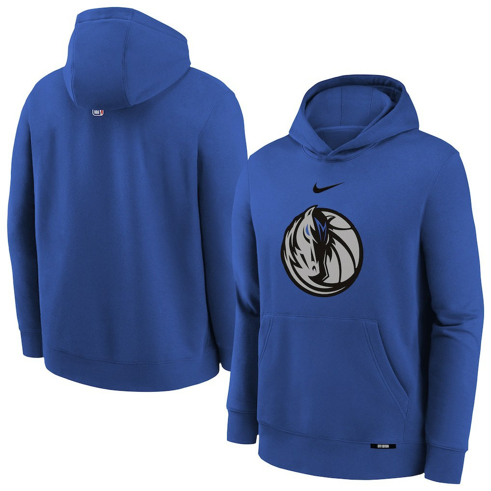 Dallas Mavericks Youth 2025/26 City Edition Club Fleece Pullover Hoodie sale - Royal online