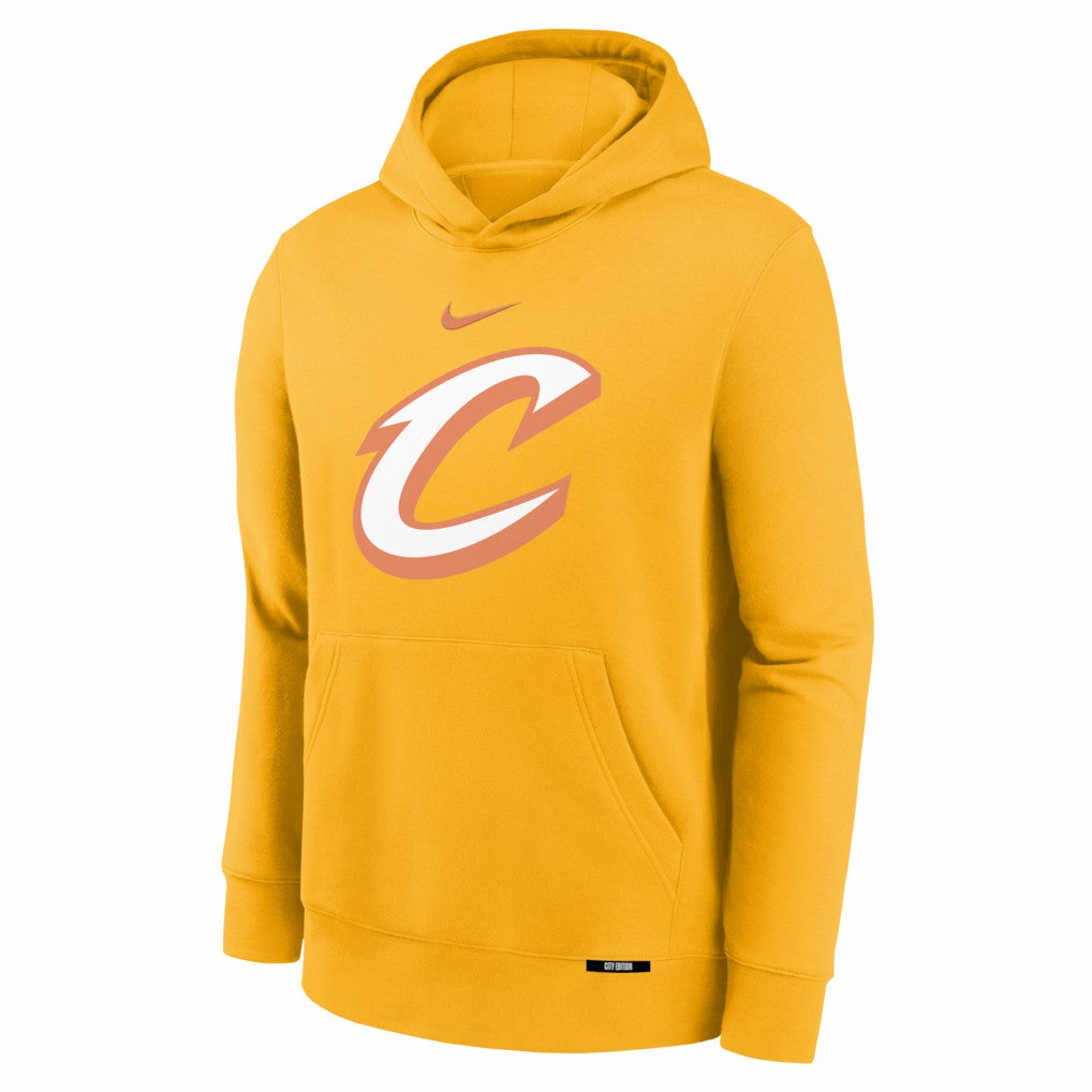 Cleveland Cavaliers Youth 2025/26 City Edition Club Fleece Pullover Hoodie sale - Yellow online