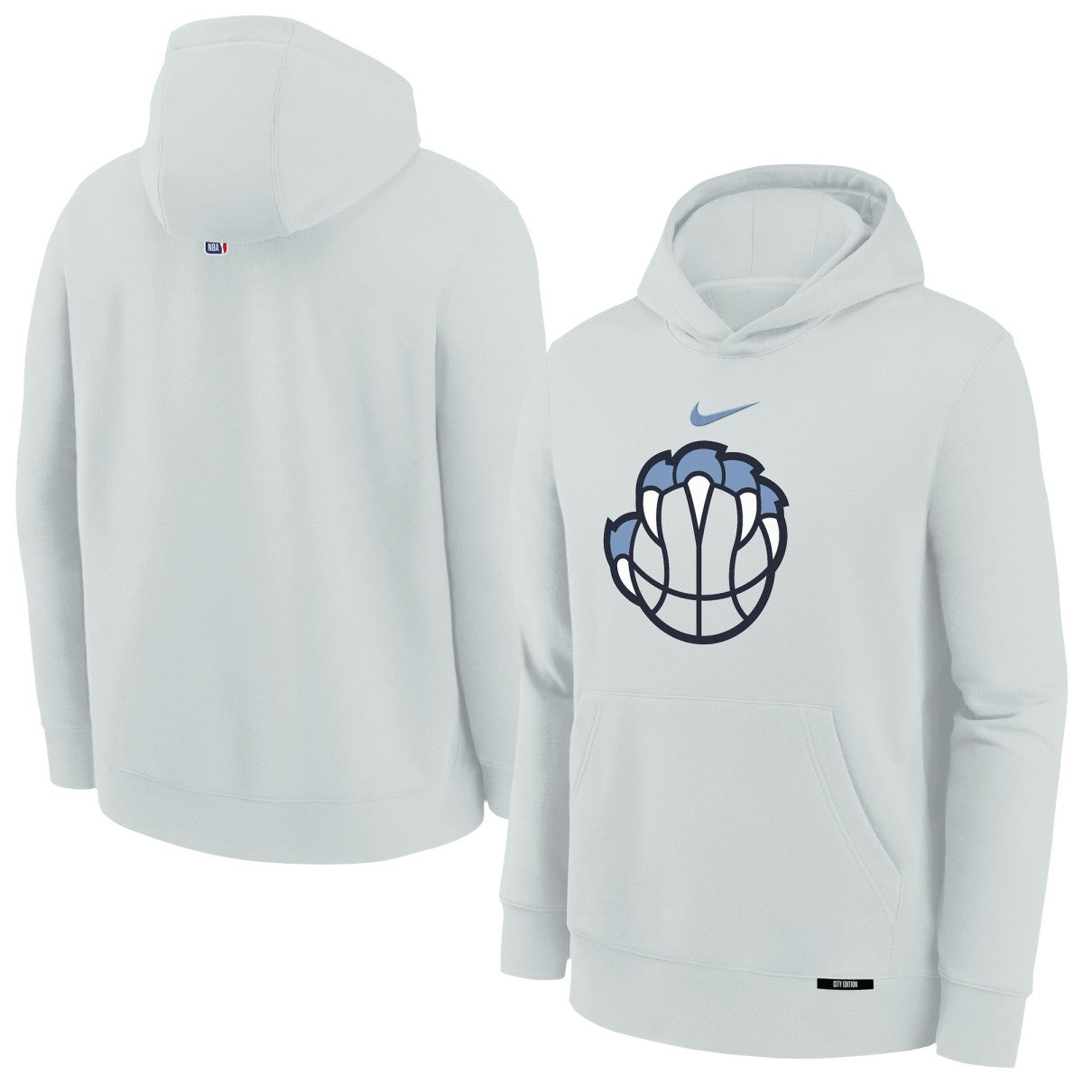 Memphis Grizzlies Youth 2025/26 City Edition Club Fleece Pullover Hoodie - Silver on sale