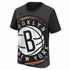 Brooklyn Nets Youth 2025/26 City Edition Max90 T-Shirt - Black for sale