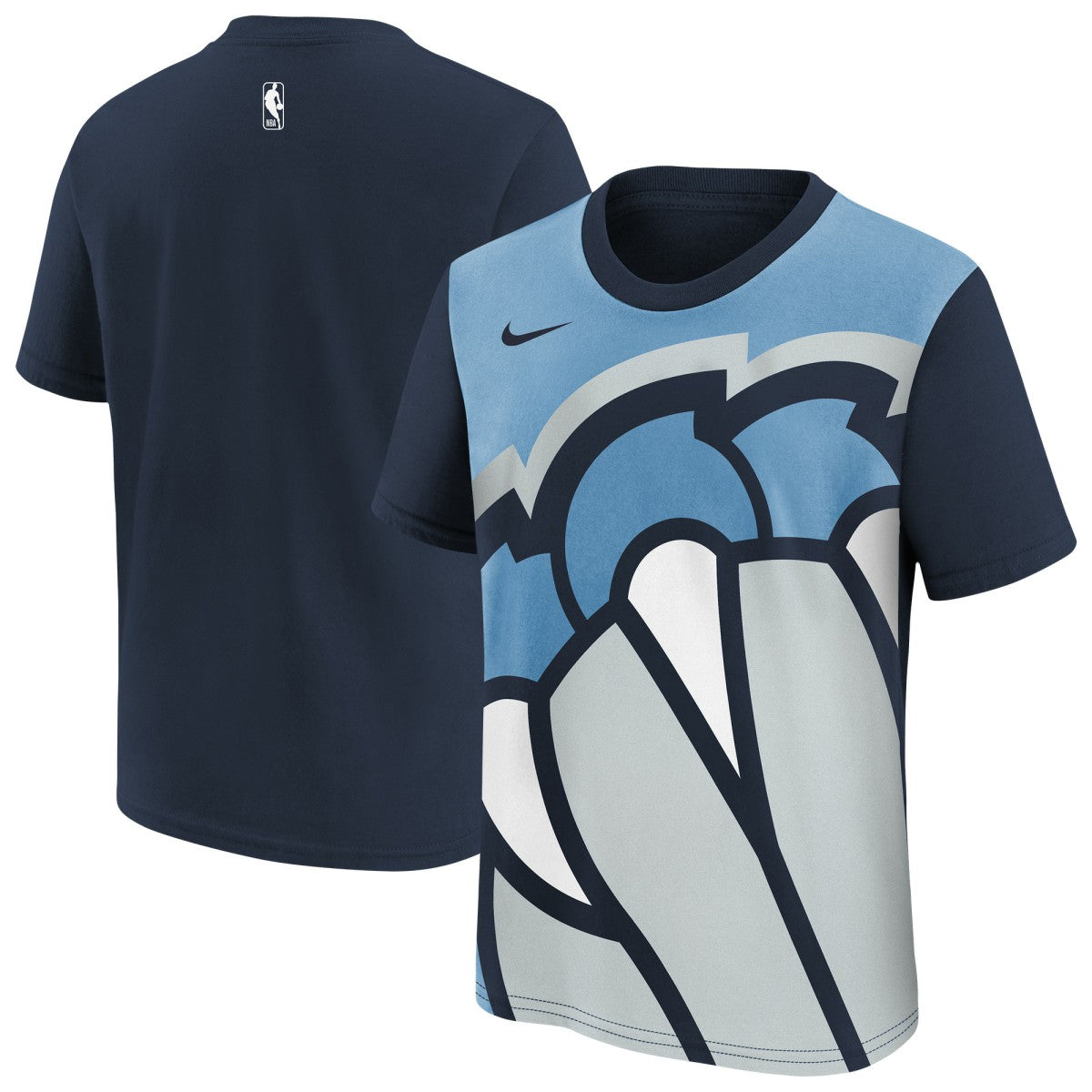 Memphis Grizzlies Youth 2025/26 City Edition Max90 T-Shirt - Light Blue/Navy cheap