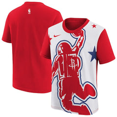 Houston Rockets Youth 2025/26 City Edition Max90 T-Shirt - Red/White discount