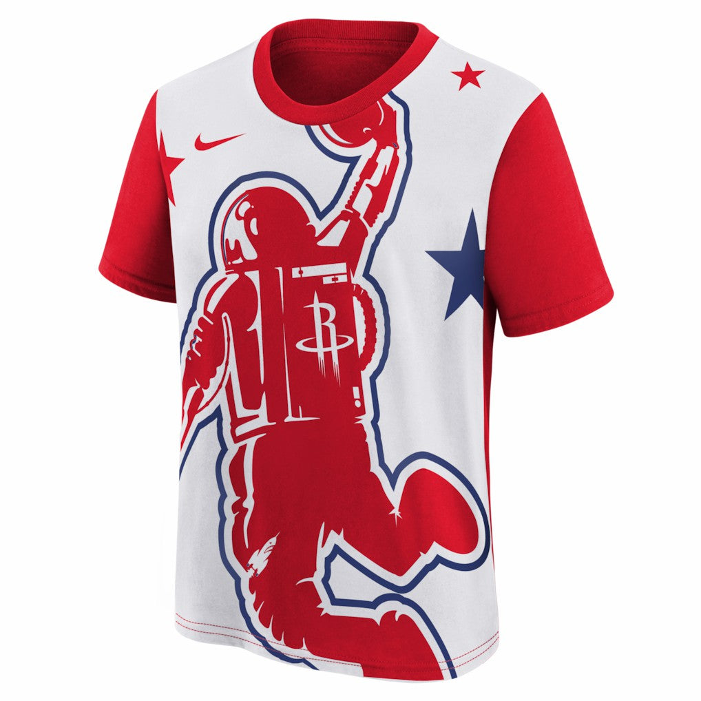 Houston Rockets Youth 2025/26 City Edition Max90 T-Shirt - Red/White discount