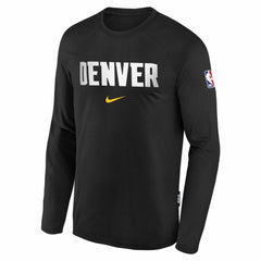 Denver Nuggets Youth 2025/26 City Edition Dri-Fit Long Sleeve Game Top sale - Black for sale