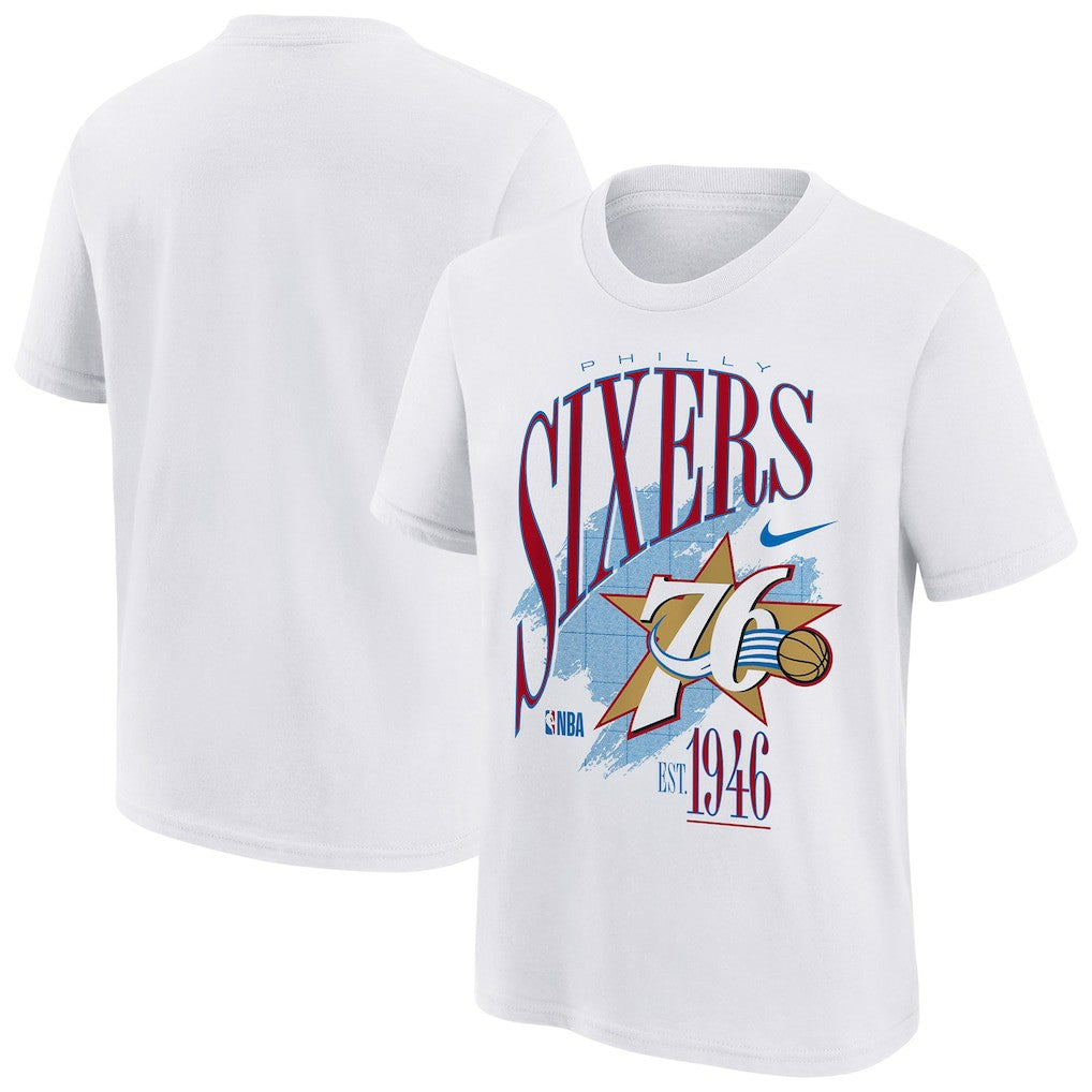Philadelphia 76ers Youth Hardwood Classics Champs Max90 T-Shirt - White sale