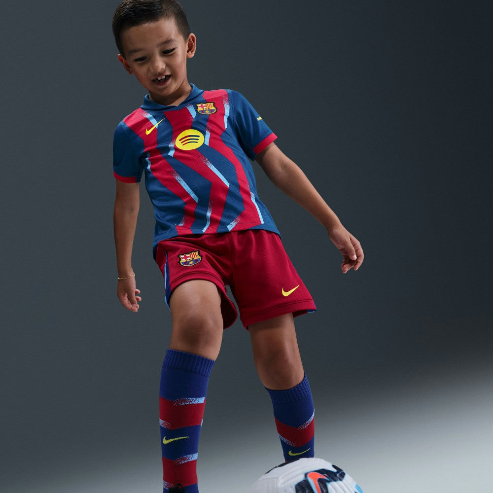 Barcelona Preschool 2025/26 Fourth Stadium Kit Set - Blue/Red for sale