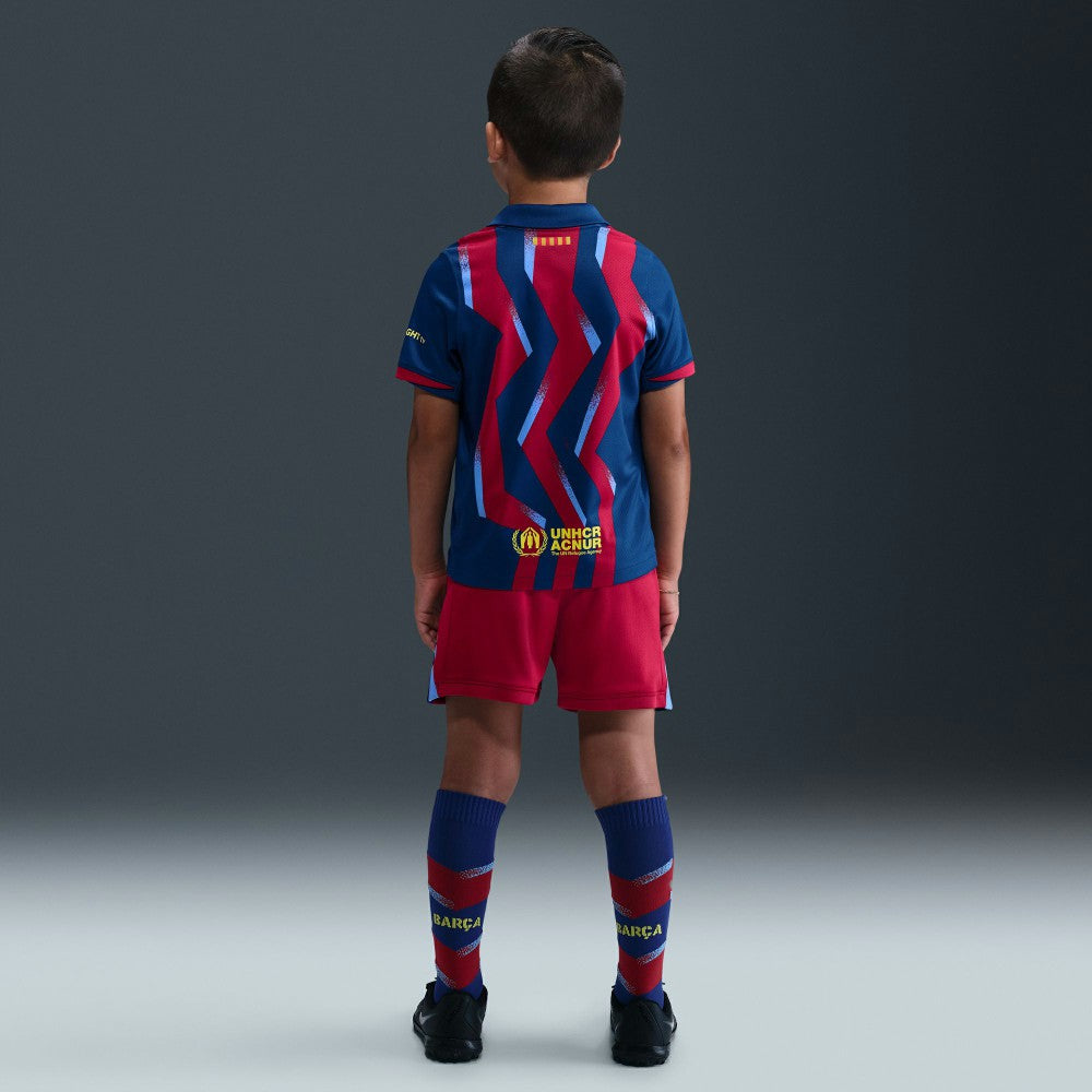 Barcelona Preschool 2025/26 Fourth Stadium Kit Set - Blue/Red for sale