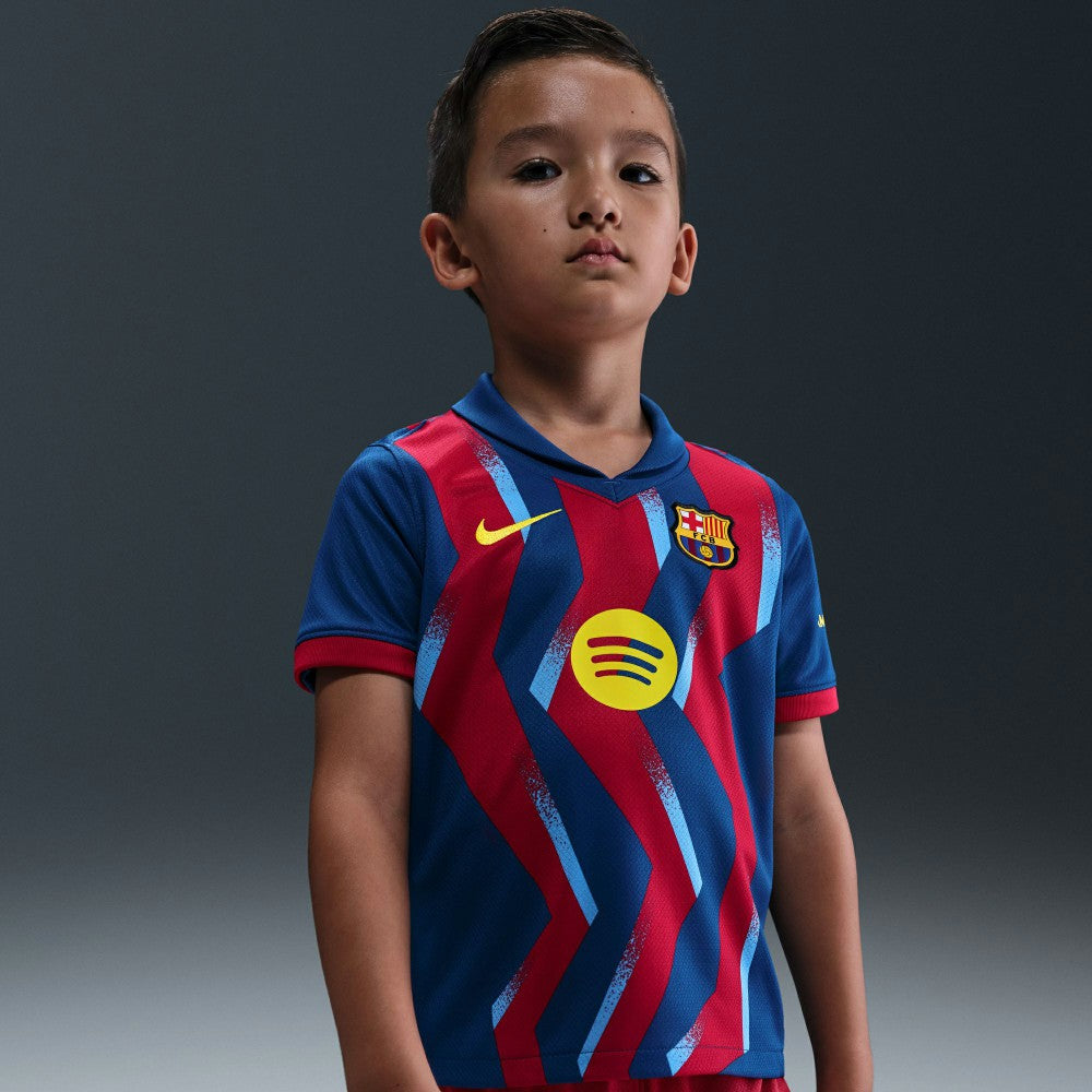 Barcelona Preschool 2025/26 Fourth Stadium Kit Set - Blue/Red for sale