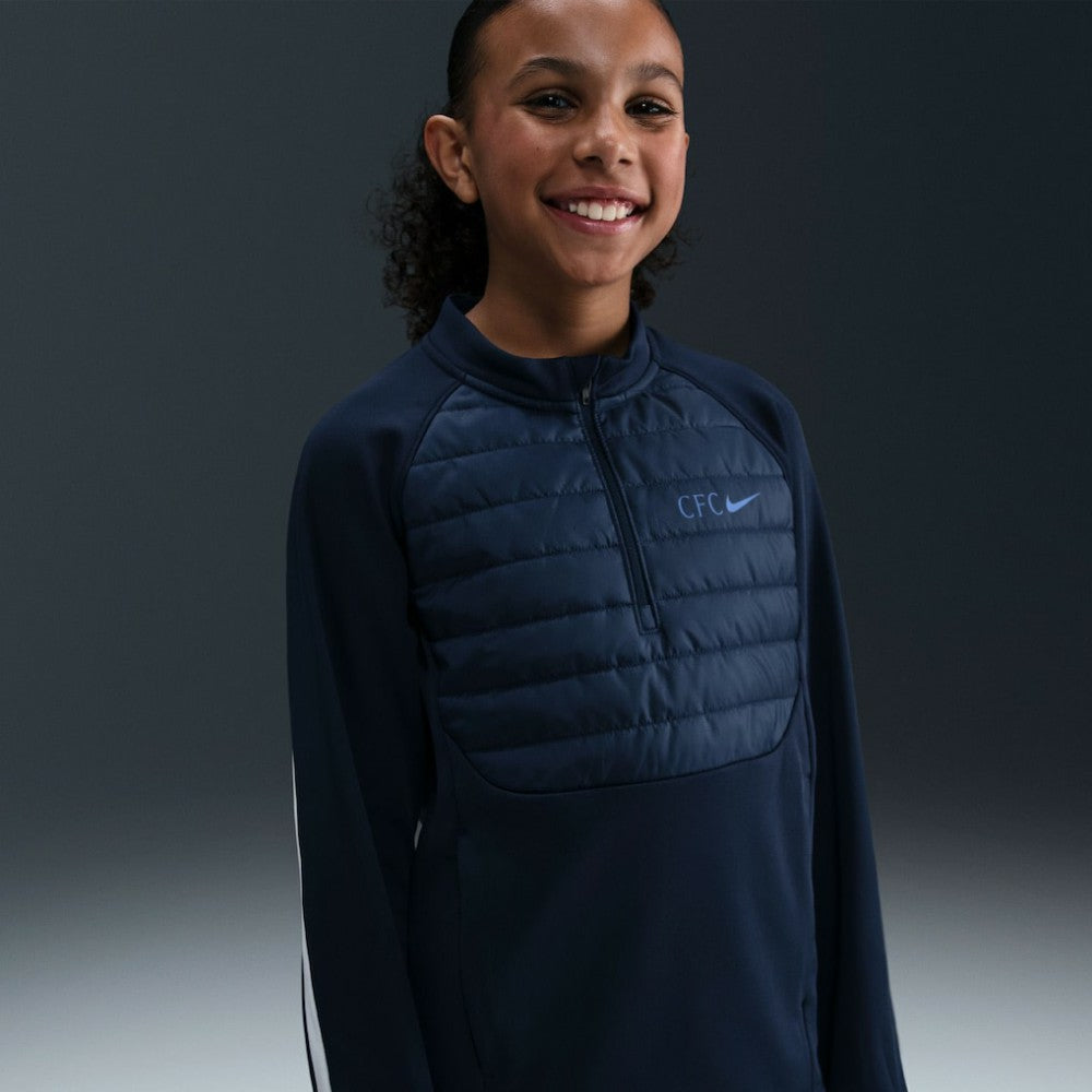 Chelsea Youth 2025/26 Academy Winter Warrior Drill Training Top - Navy outlet