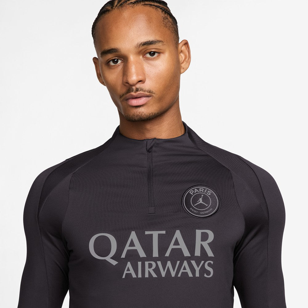 Paris Saint-Germain Strike Drill Quarter-Zip Long Sleeve Dri-FIT Top - Anthracite sale