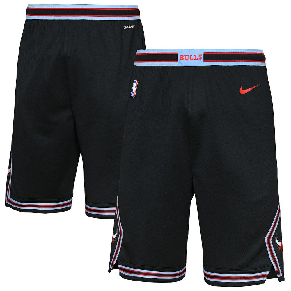 Chicago Bulls Youth 2025/26 City Edition Swingman Performance Shorts - Black cheap