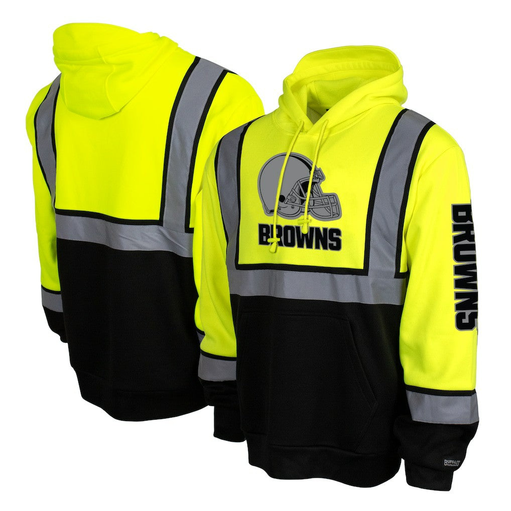 Cleveland Browns High-Visibility Safety Hooded Sweatshirt - Yellow discount