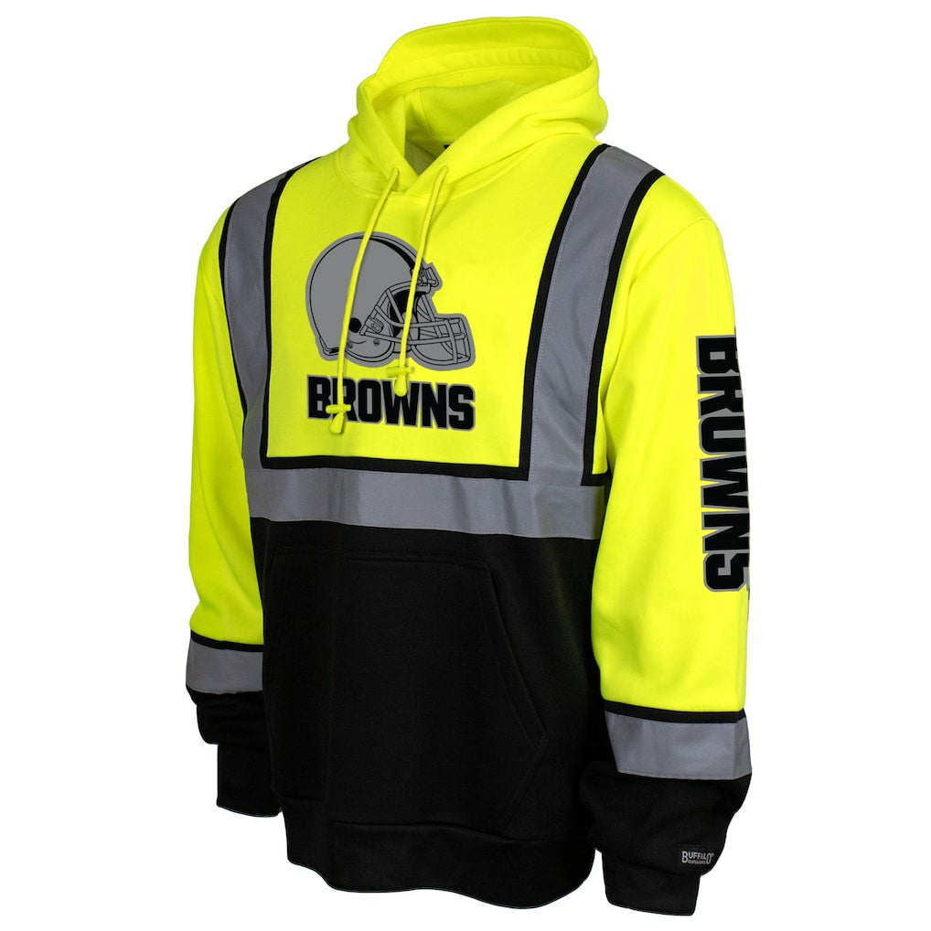 Cleveland Browns High-Visibility Safety Hooded Sweatshirt - Yellow discount