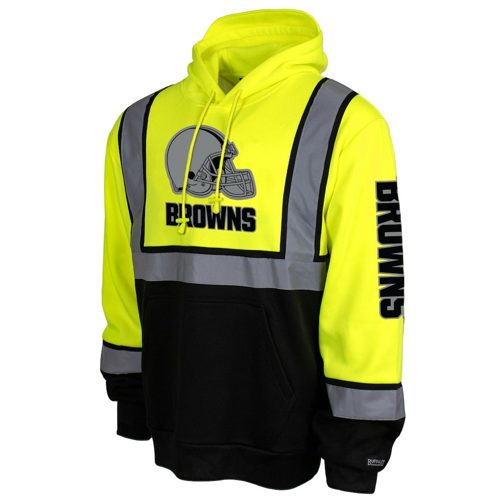 Cleveland Browns High-Visibility Safety Hooded Sweatshirt - Yellow discount