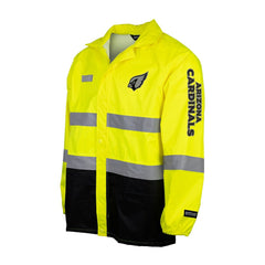 Arizona Cardinals Hi-Vis Safety Waterproof Rainshell Full-Zip Hooded Jacket - Yellow discount