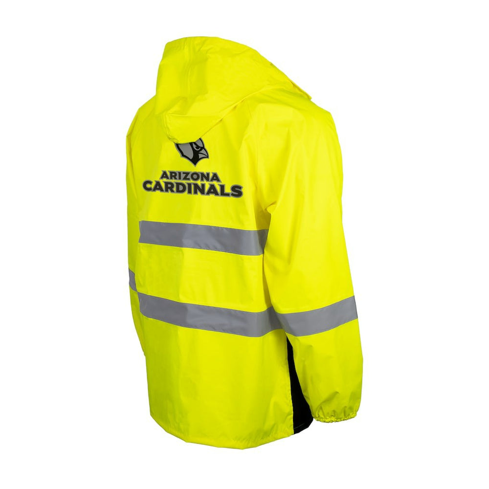 Arizona Cardinals Hi-Vis Safety Waterproof Rainshell Full-Zip Hooded Jacket - Yellow discount