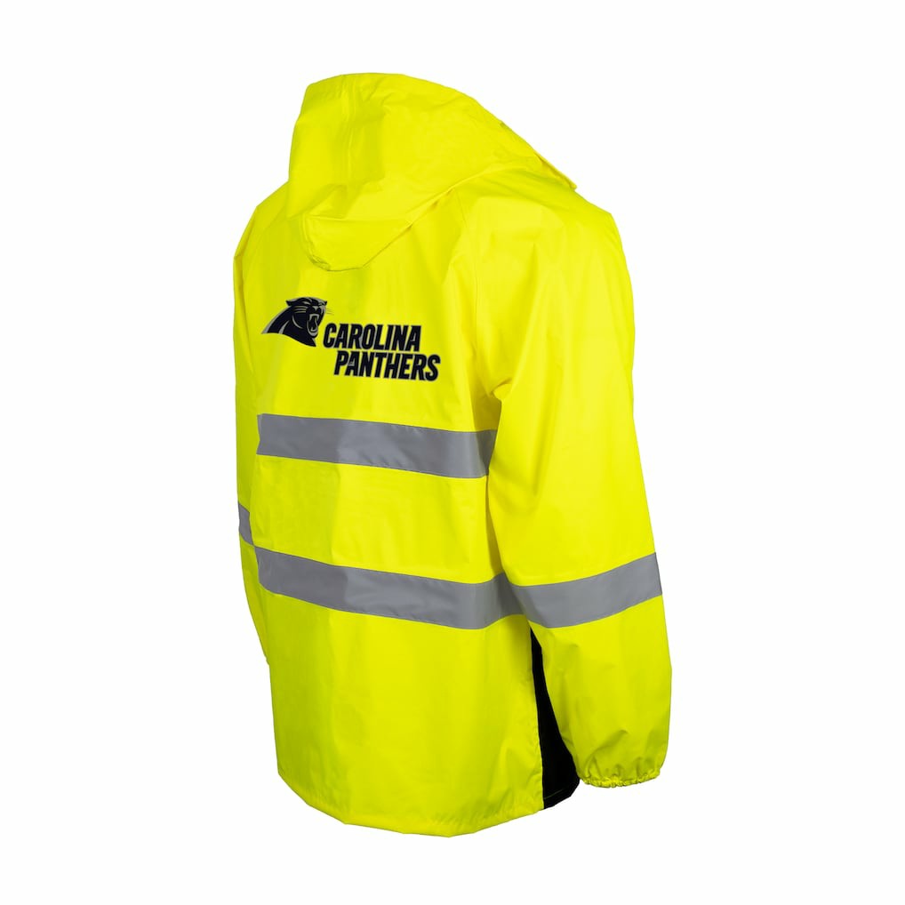 Carolina Panthers Hi-Vis Safety Waterproof Rainshell Full-Zip Hooded Jacket - Yellow discount