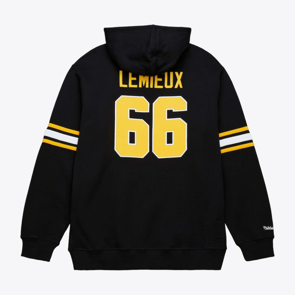 Mario Lemieux Pittsburgh Penguins Mitchell & Ness 1992 Name & Number Premium Pullover Hoodie - Black Hoodies