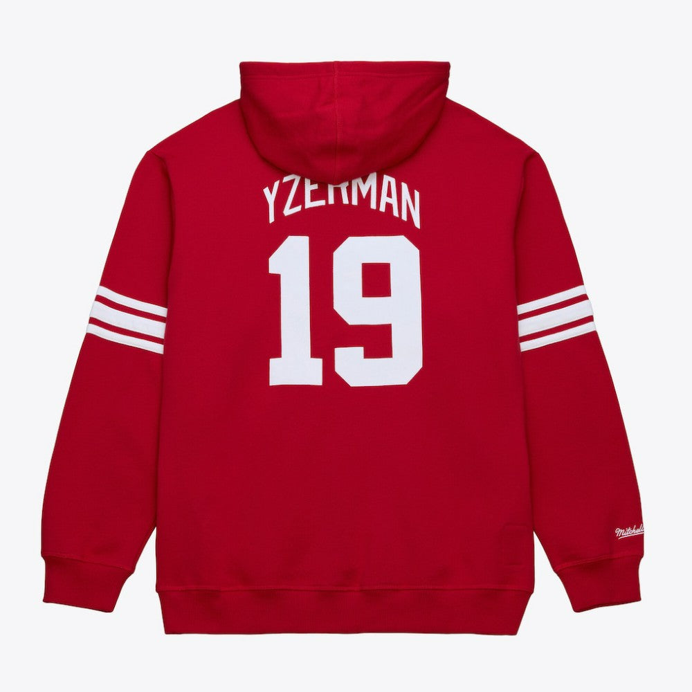Steve Yzerman Detroit Red Wings Mitchell & Ness 1997 Name & Number Premium Pullover Hoodie - Scarlet Hoodies