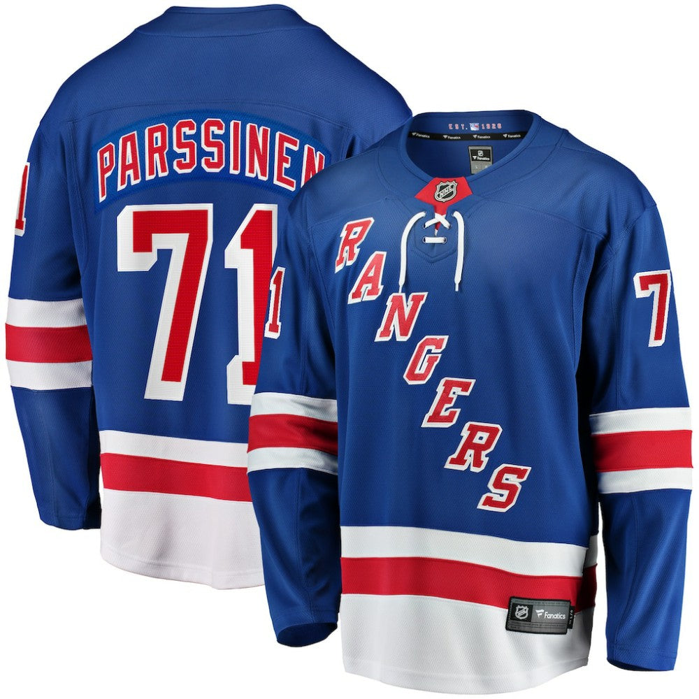 Juuso Parssinen New York Rangers Fanatics Home Breakaway Jersey - Blue Jerseys