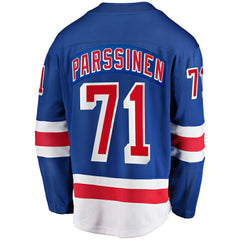Juuso Parssinen New York Rangers Fanatics Home Breakaway Jersey - Blue Jerseys