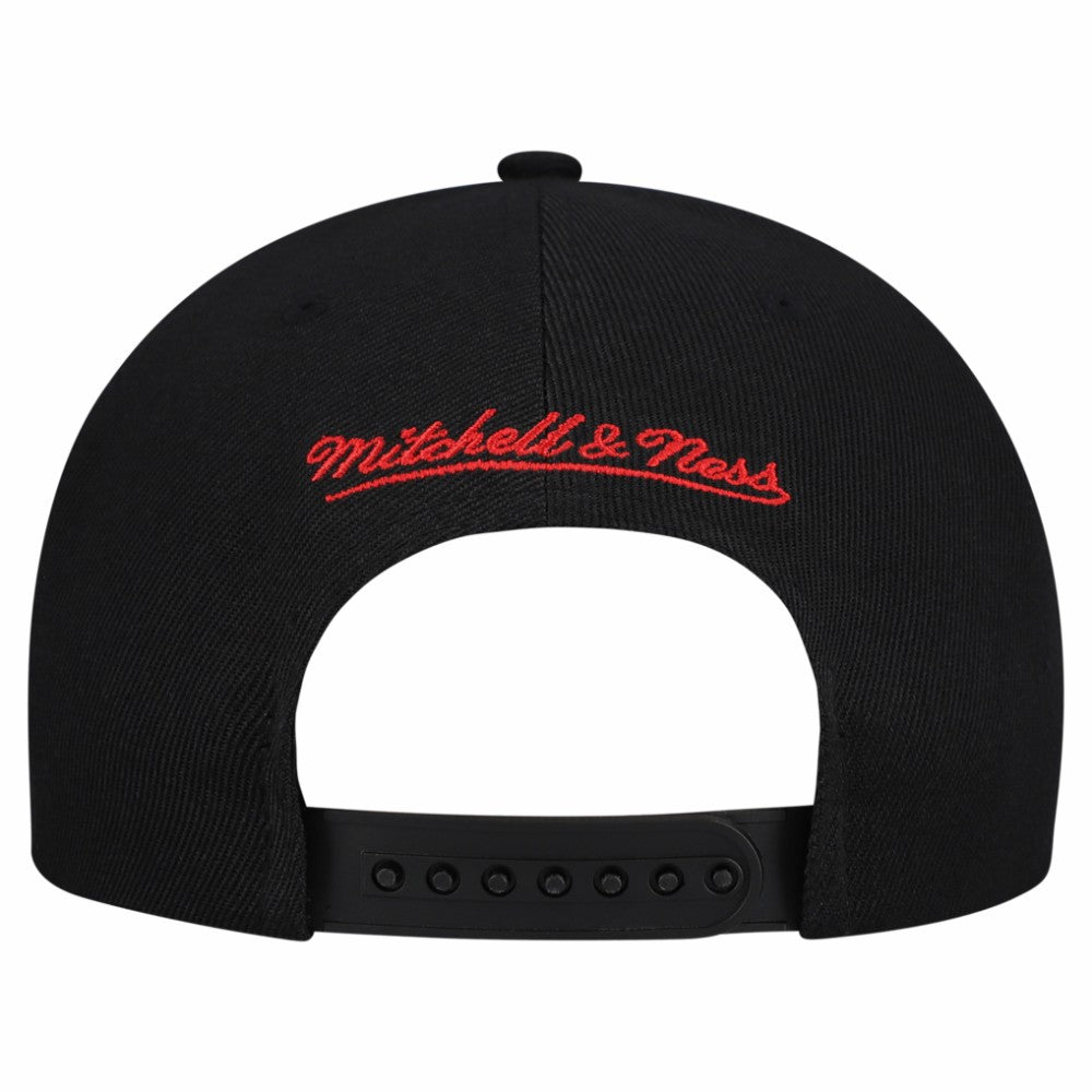 Buffalo Sabres Mitchell & Ness Retro Script Colorblock Snapback Hat - Black Hats