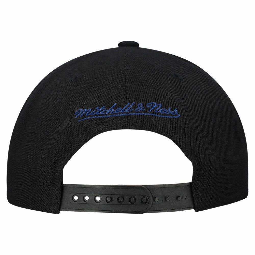 Tampa Bay Lightning Mitchell & Ness Retro Script Colorblock Snapback Hat - Black Hats