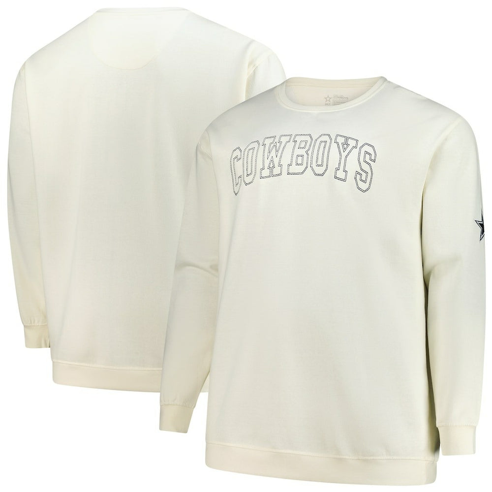 Dallas Cowboys Profile Big & Tall Fleece Sweatshirt - Cream discount