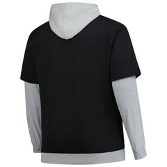 Pittsburgh Steelers Big & Tall Twofer Pullover Hoodie - Black/Heather Gray on sale