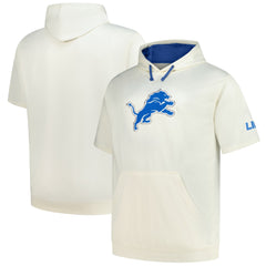 Detroit Lions Profile Big & Tall Chest Print and Logo Short Sleeve Pullover Hoodie - Oatmeal online