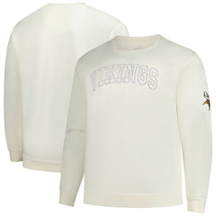 Minnesota Vikings Profile Big & Tall Fleece Sweatshirt - Cream sale