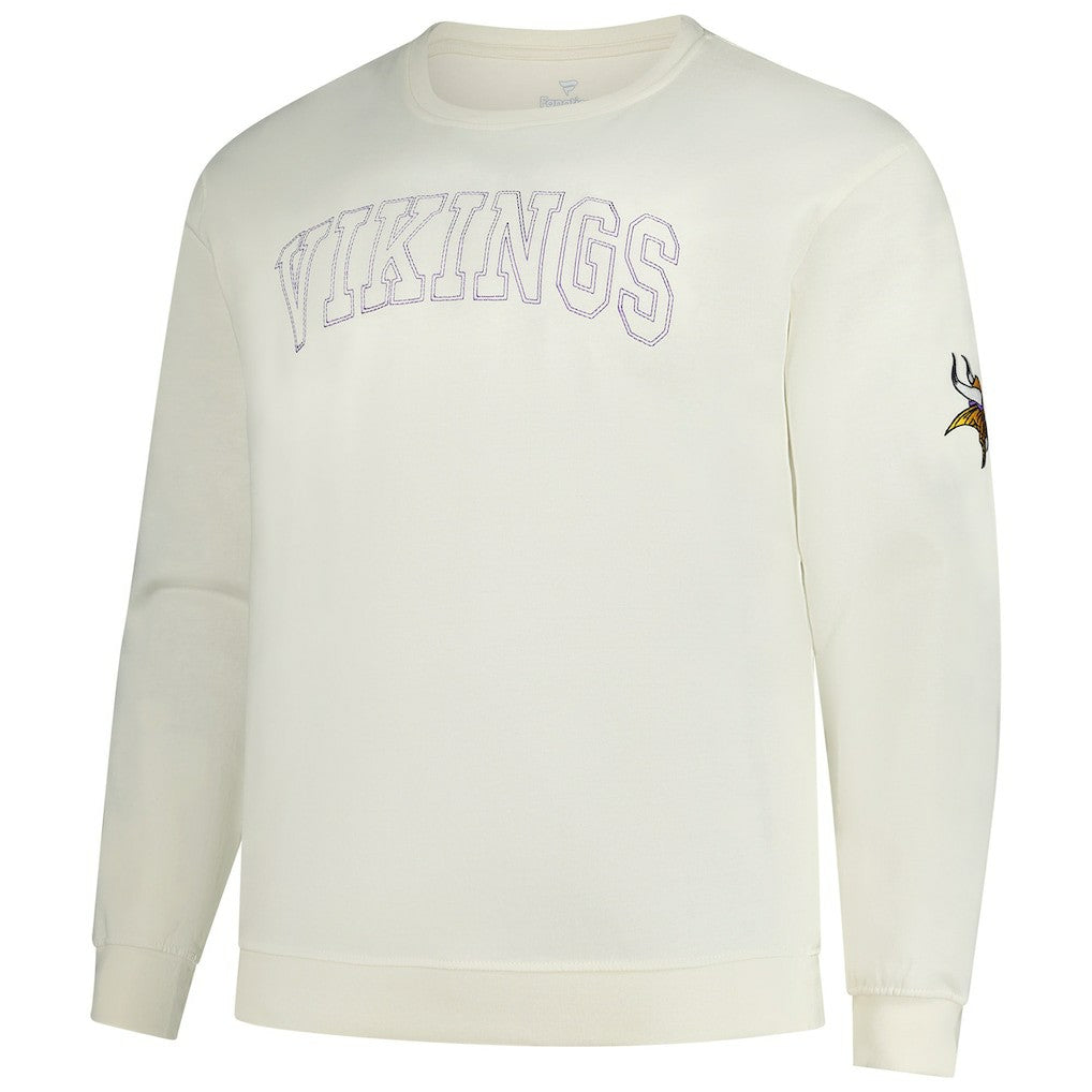 Minnesota Vikings Profile Big & Tall Fleece Sweatshirt - Cream sale