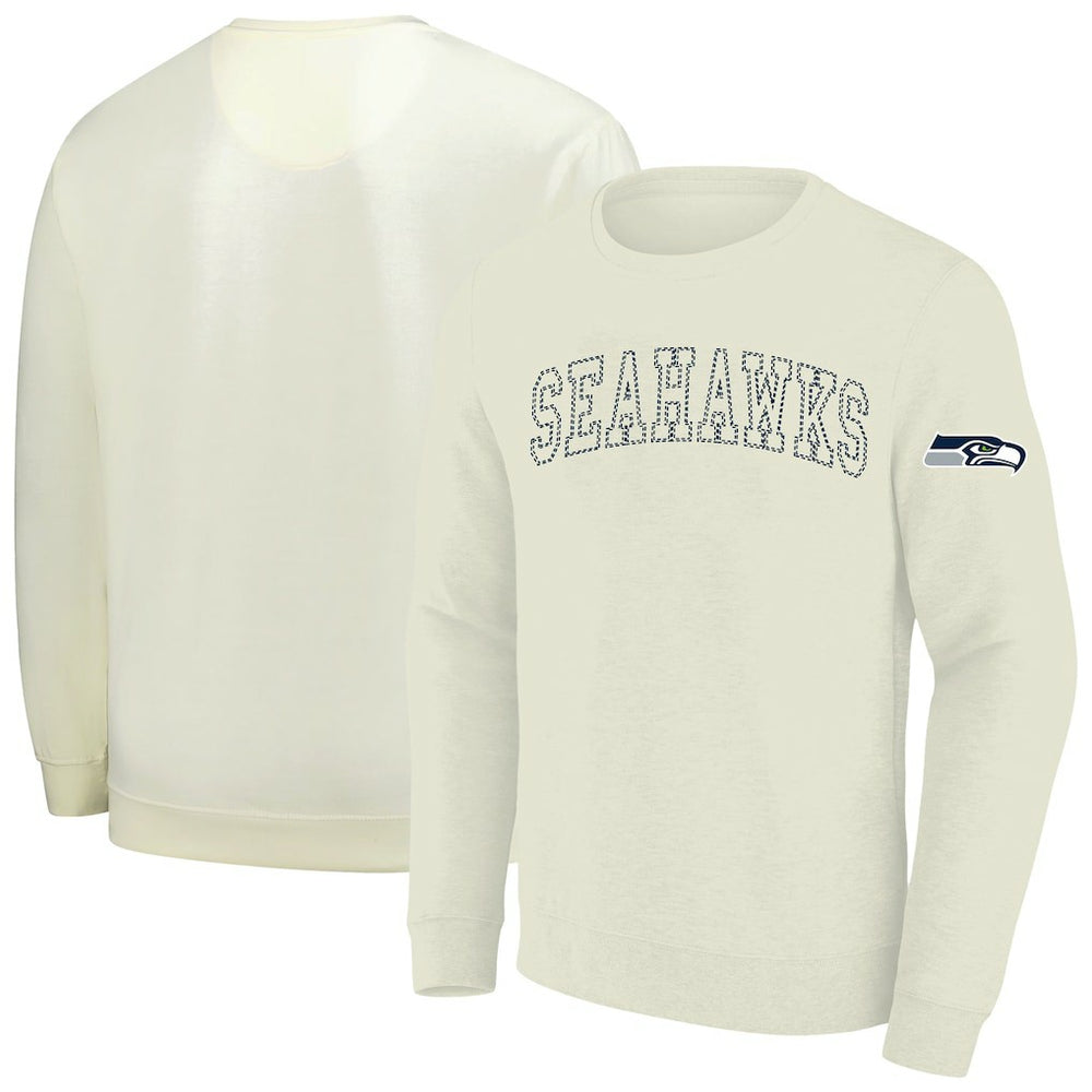 Seattle Seahawks Profile Big & Tall Fleece Sweatshirt - Cream discount