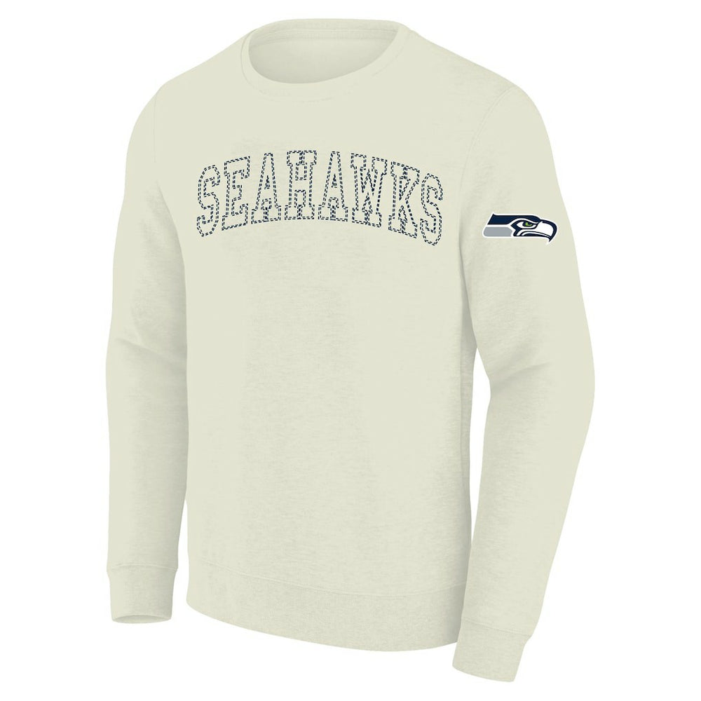 Seattle Seahawks Profile Big & Tall Fleece Sweatshirt - Cream discount