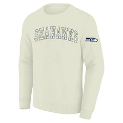 Seattle Seahawks Profile Big & Tall Fleece Sweatshirt - Cream discount