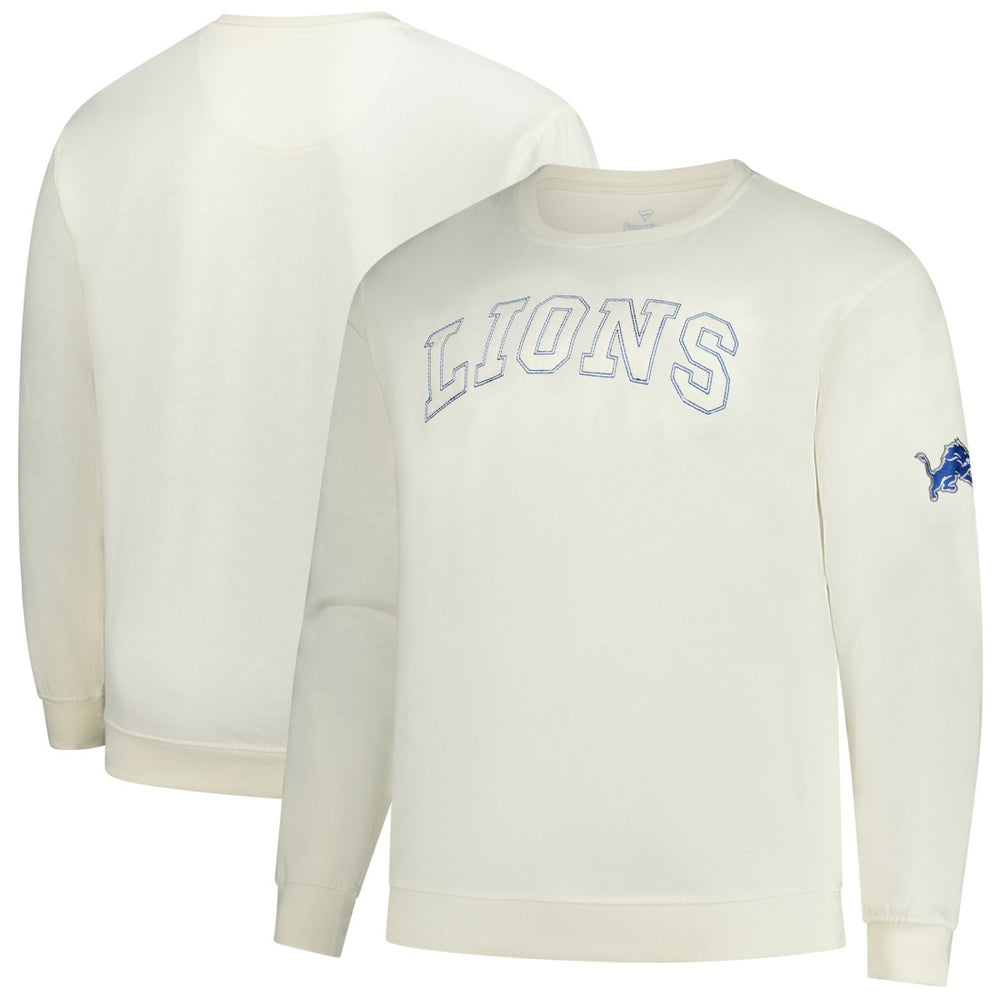 Detroit Lions Profile Big & Tall Fleece Sweatshirt - Cream discount