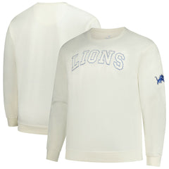 Detroit Lions Profile Big & Tall Fleece Sweatshirt - Cream discount
